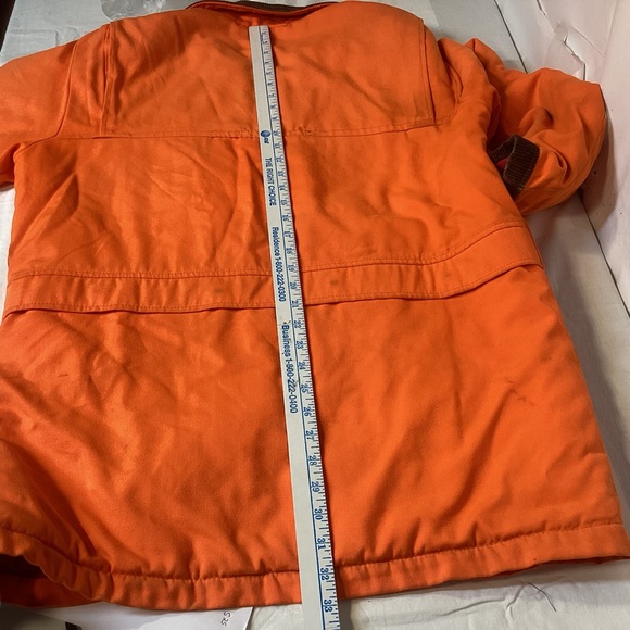Woolrich Vintage 70’s Orange quilted hunting Jacket Men’s size Medium - Picture 12 of 15